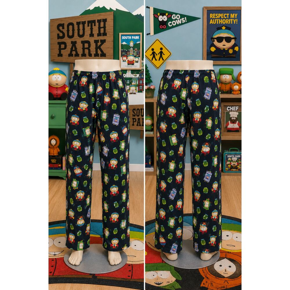 Vintage 2007 South Park Cartman Pajama Lounge Pants XL Comedy Central
